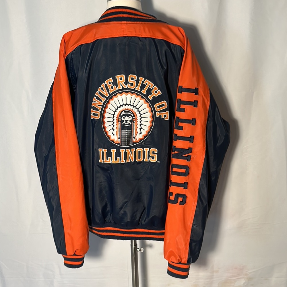 Vintage University of Illinois Chief Illini Steve & Barry’s Mens Large jacket